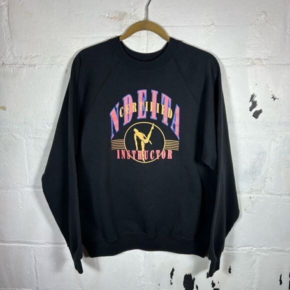 Vintage Hanes NDEITA Dance Instructor Crewneck Sweatshirt Size xLarge USA - Picture 1 of 6